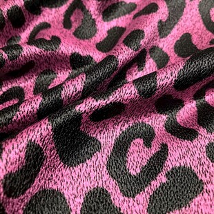 紫色毛纹豹纹布料