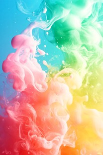 炫酷冷暖色晕染