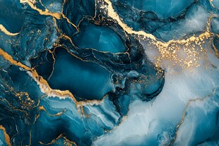 蓝色流体创意抽象画