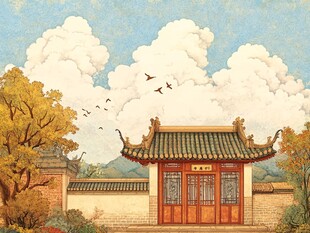 天一阁插画