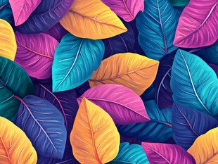 色彩缤纷树叶