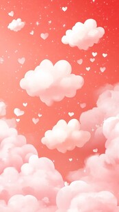 浪漫动漫洁白云朵