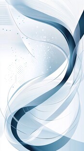 银色梦幻波浪线