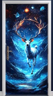 轻奢麋鹿珐琅彩浮雕画