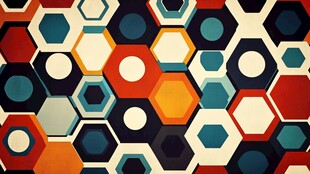 六边形扁平背景