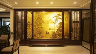 迎客松酒店客厅背景