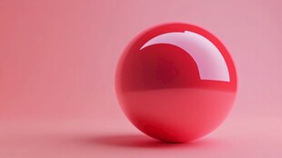 红色球体创意场景