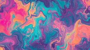 渐变抽象流体画