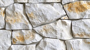 黄色石片装饰墙