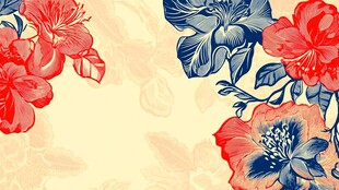 水墨芙蓉花背景