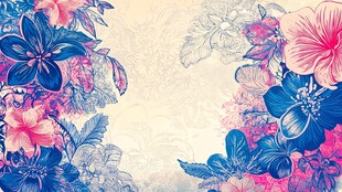 手绘创意百花壁纸