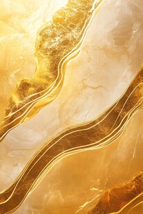 流体画金色山河