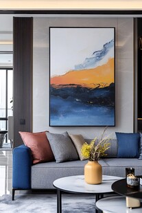 轻奢素雅色块挂画