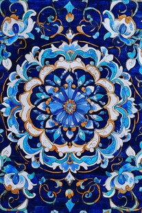 蓝琉璃花砖
