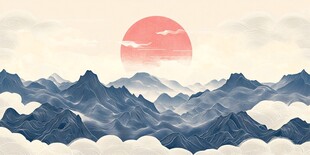 抽象古典山水背景