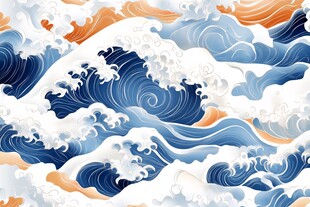 浪涛翻滚包装底纹