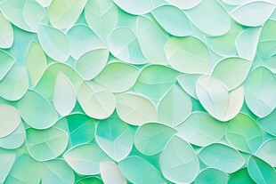 绿色叶片背景墙素材