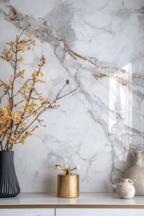 极简金箔石根线条对拼