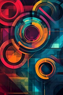 3d立体圈圈背景