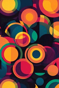 圆圈构成插画