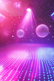 荧光色梦幻科技感