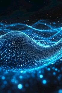 蓝色弯曲唯美科技