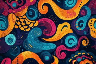 3d印花旋涡背景