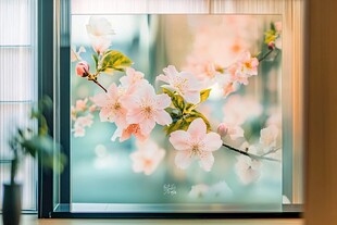 橱窗里的樱花