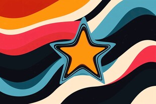 五角星包装插画