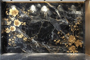 大理石花背景墙