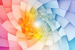 五彩立体螺旋图案