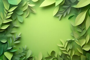 创意绿叶背景环保绿叶