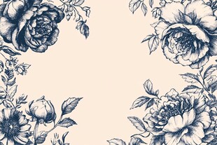 手绘欧式复古玫瑰