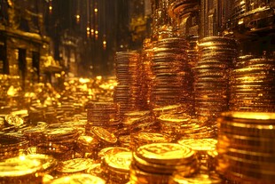 金色钱币金钱多多