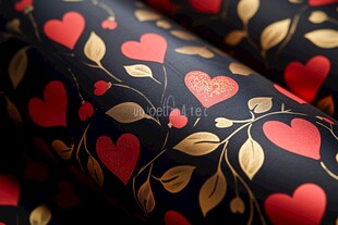 爱心布纹包装纸