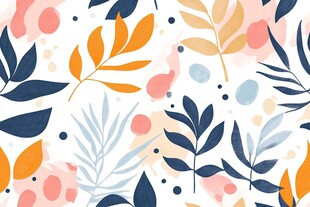 植物背景扁平插画