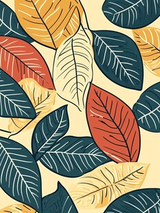 树叶底纹背景