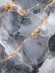 蓝色透光大理石装饰画