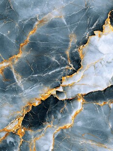 蓝色透光大理石装饰画