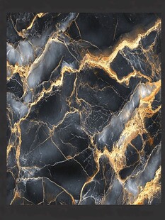 蓝色透光大理石装饰画