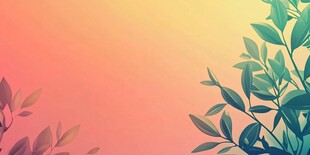 植物背景扁平插画