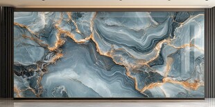 黑蓝色大理石材背景墙