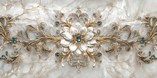 大理石花背景墙