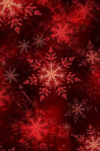 红色圣诞节雪花