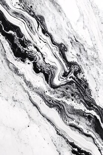 抽象黑白流彩水墨画