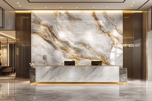 前台大理石背景墙