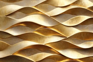 浮雕金色波浪纹