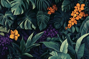 植物背景扁平插画