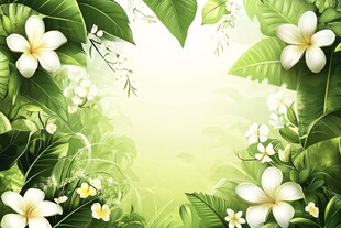 热带雨林花草树木背景