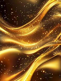 流光渐变金色炫酷飘带